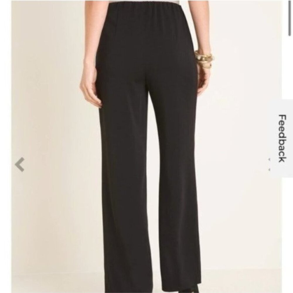 NWOT Chico's Side-Zip Wide-Leg Pants Black - Picture 3 of 4